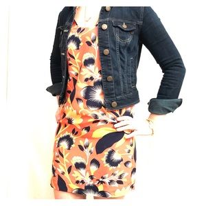 J. Crew orange floral dress